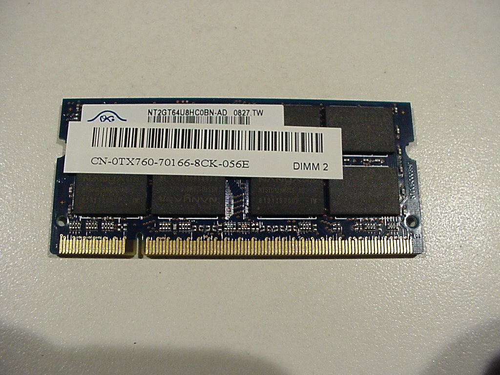 NT2GT64U8HC0BN-AD GENUINE NANYA LAPTOP MEMORY 2GB DDR2 PC2-6400S (CA610)