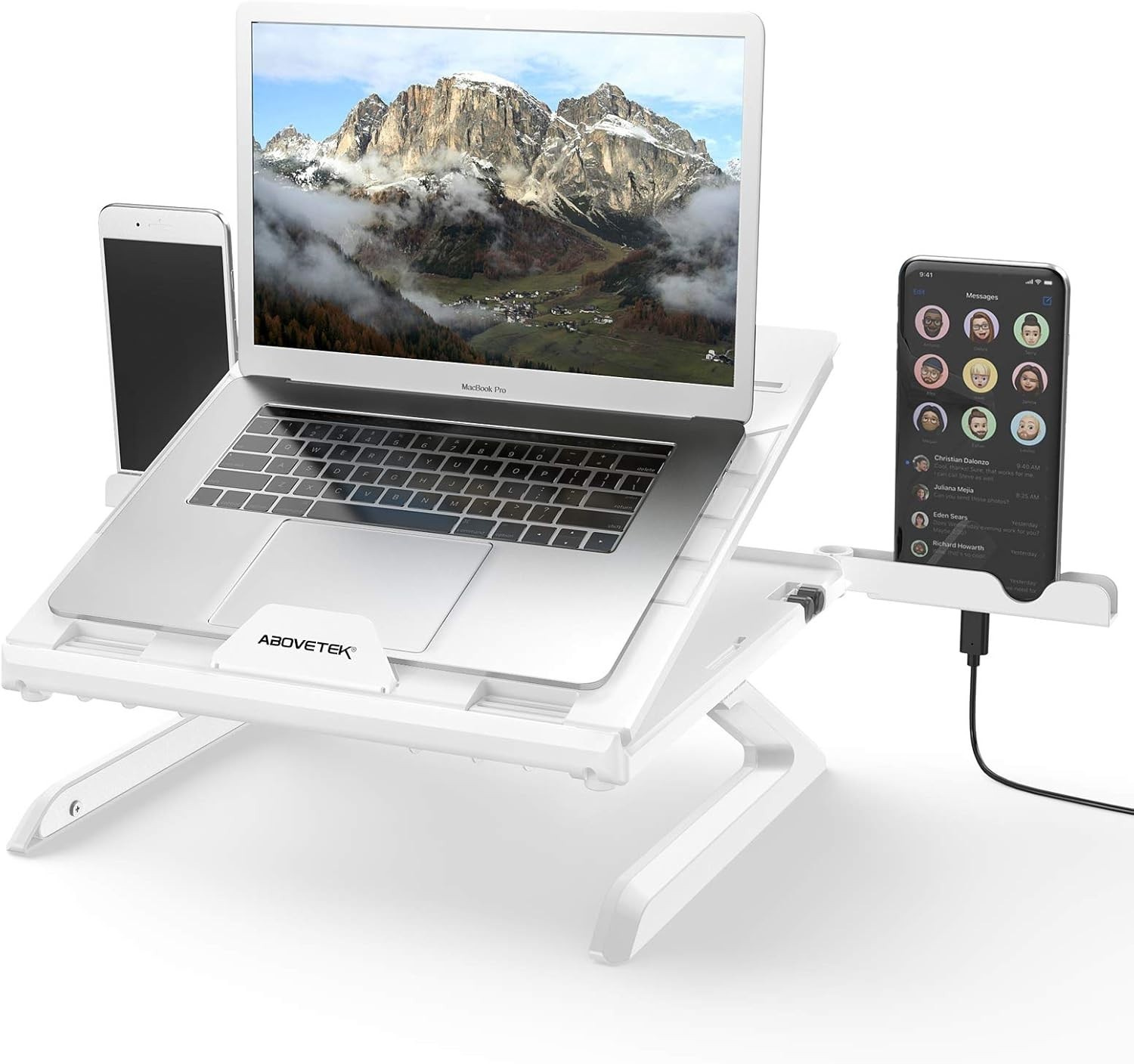 Laptop Stand Riser - 9 Height/Angle Adjustable, Portable Laptop Riser Foldable
