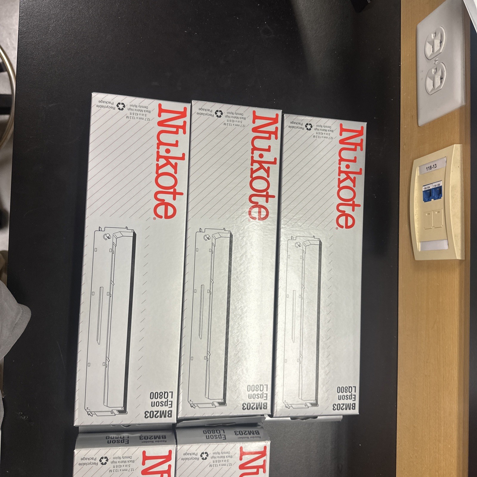 UNOPENED Nukote BM203 ribbon for Epson LQ800 Black (5 AVAILABLE)