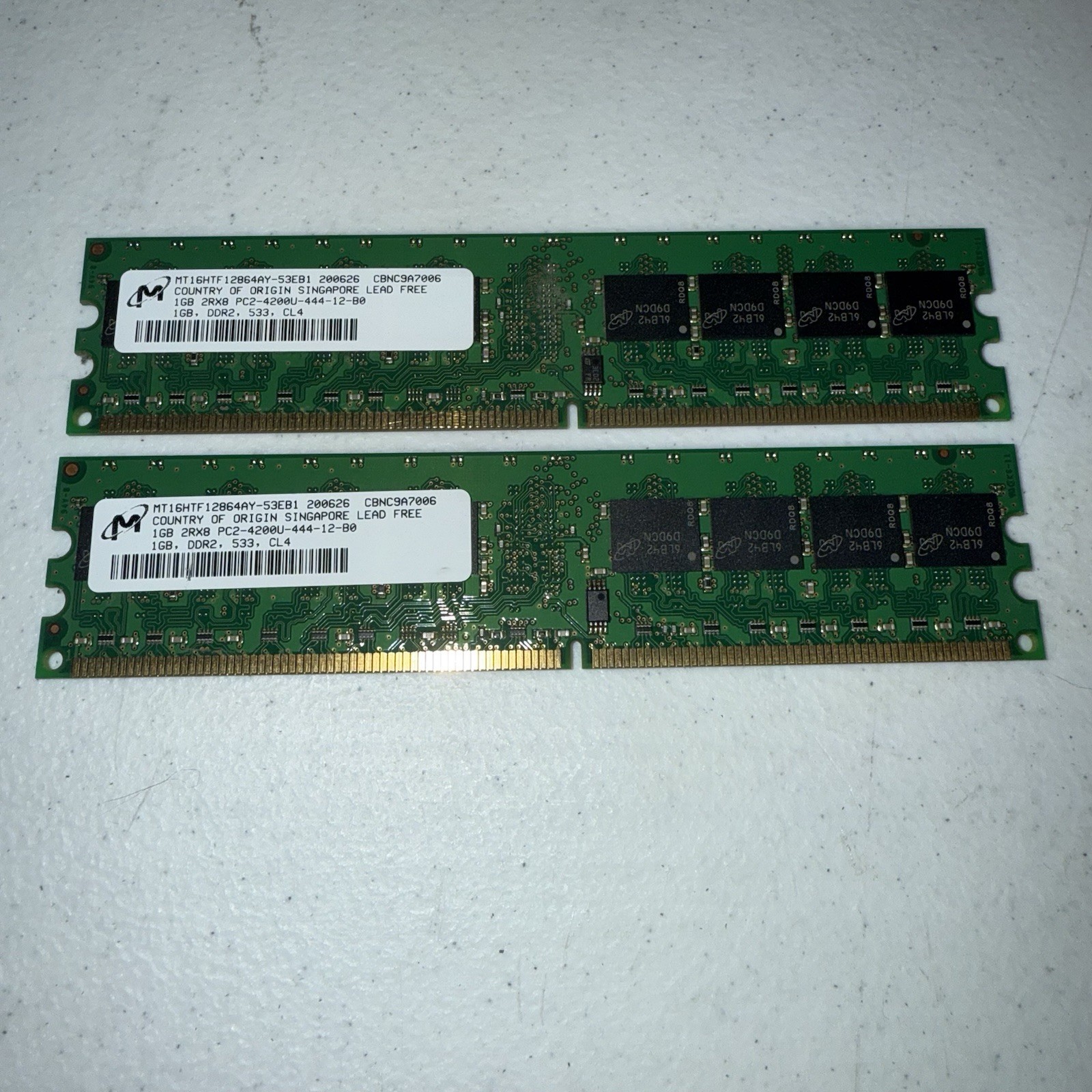 Micron MT16HTF12864AY-53EB1 Memory Module MT16HTF12864AY53EB1 Set of 2