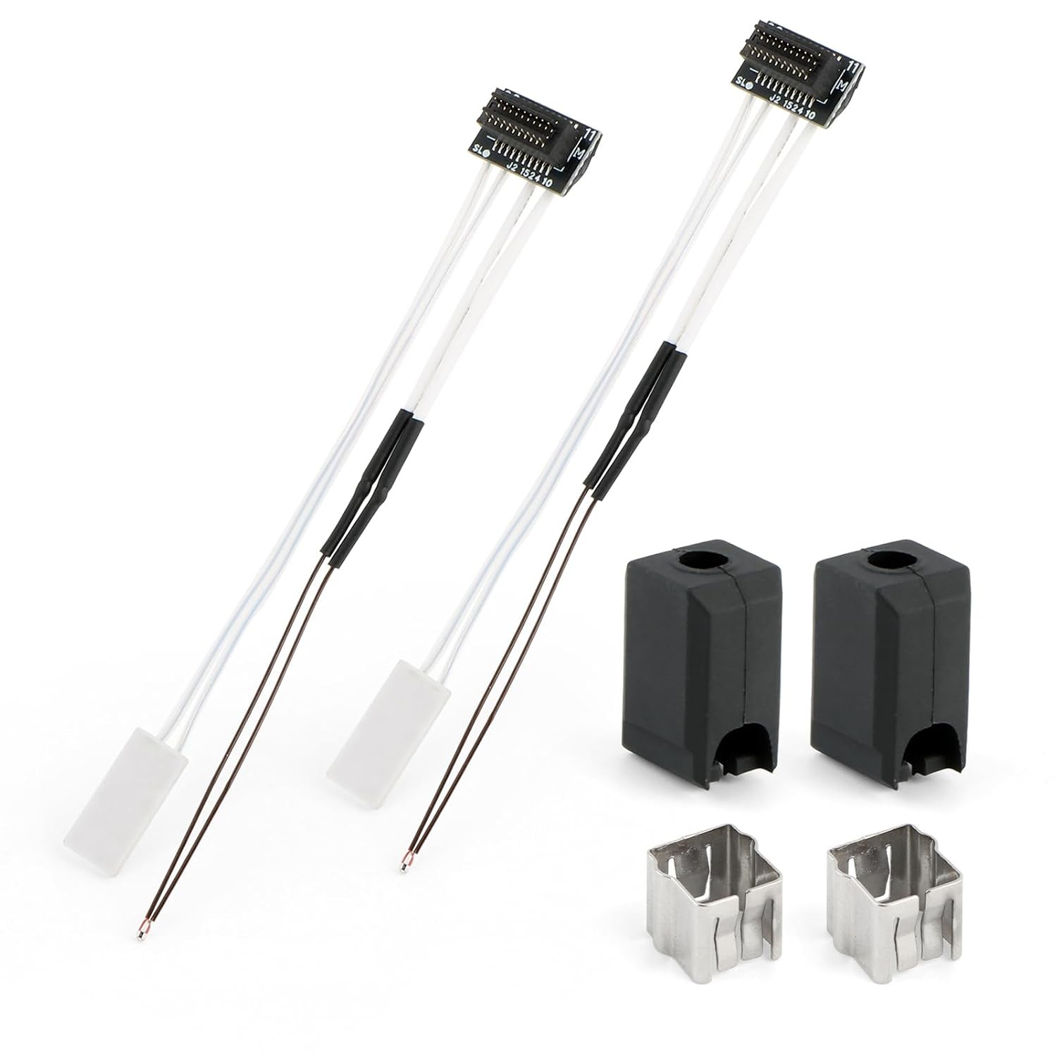 Ceramic Heater for Bambu Lab P1P P1S 3D Printer 2 Pack Black Thermistor