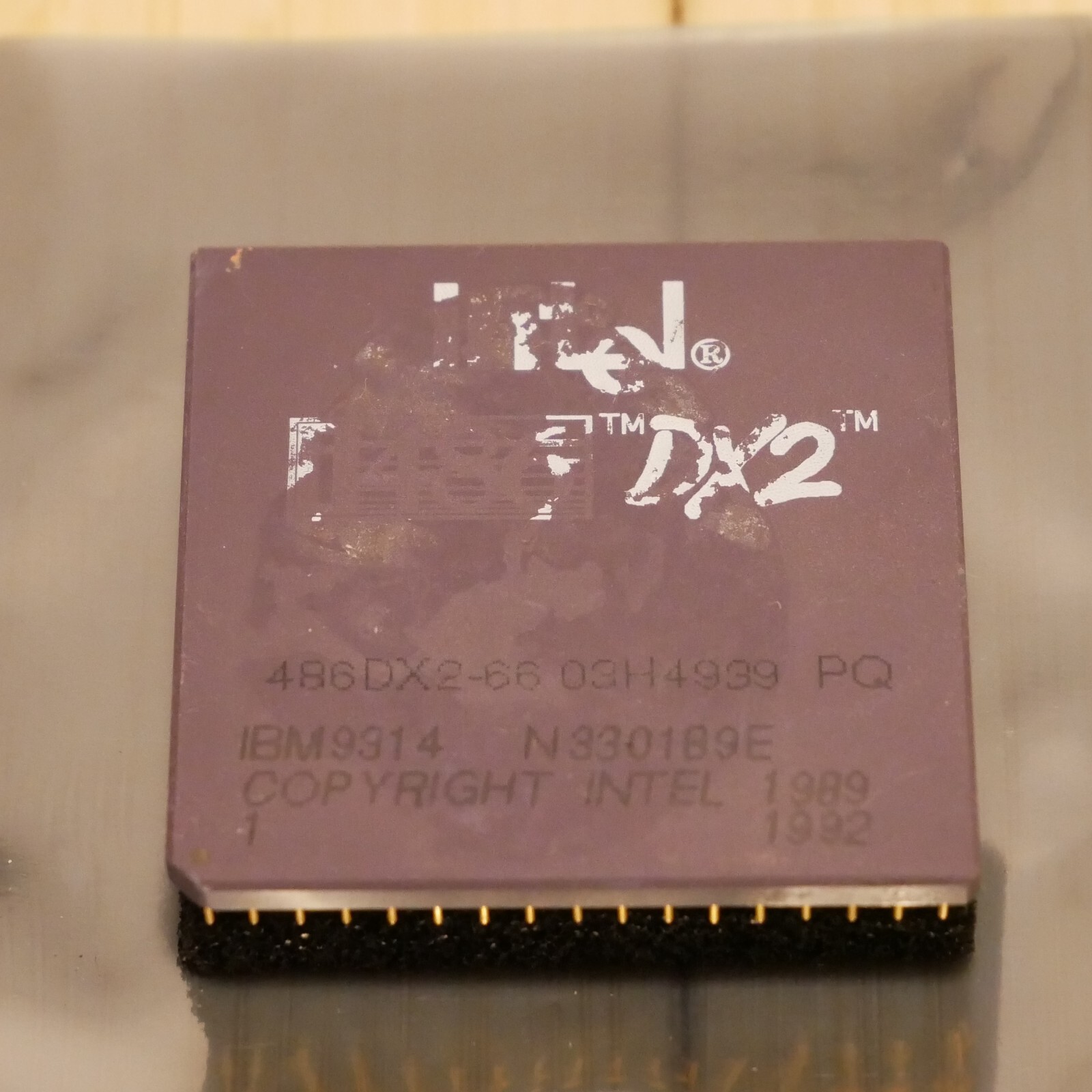 Vintage Intel 486 A80486DX2-66 66 MHz IBM9314 CPU Tested & Working 05