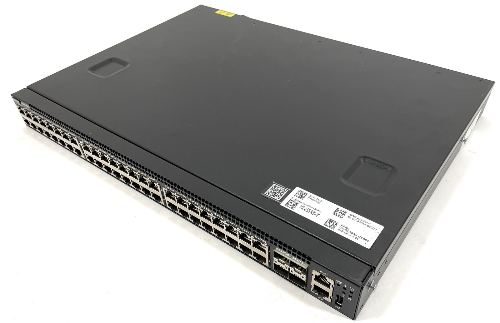 Dell EMC PowerSwitch S3048-ON 48-Port Gigabit 4x10Gbe SFP+ Switch 3W2R4 2x PSU