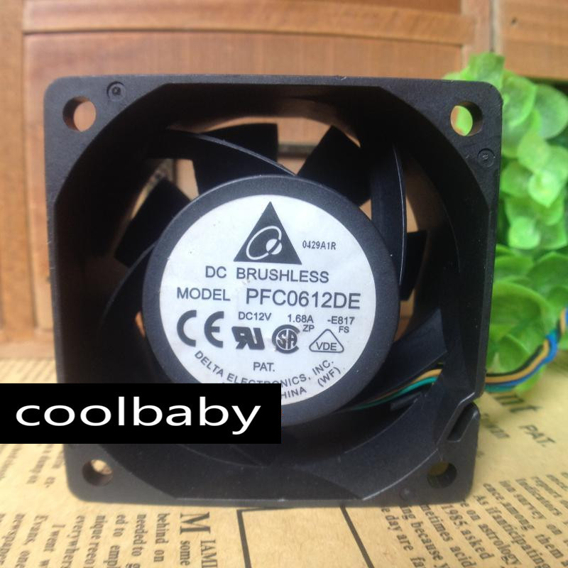  DELTA PFC0612DE 6CM 60MM 6038 DC 12V 1.68A server inverter Cooling FAN