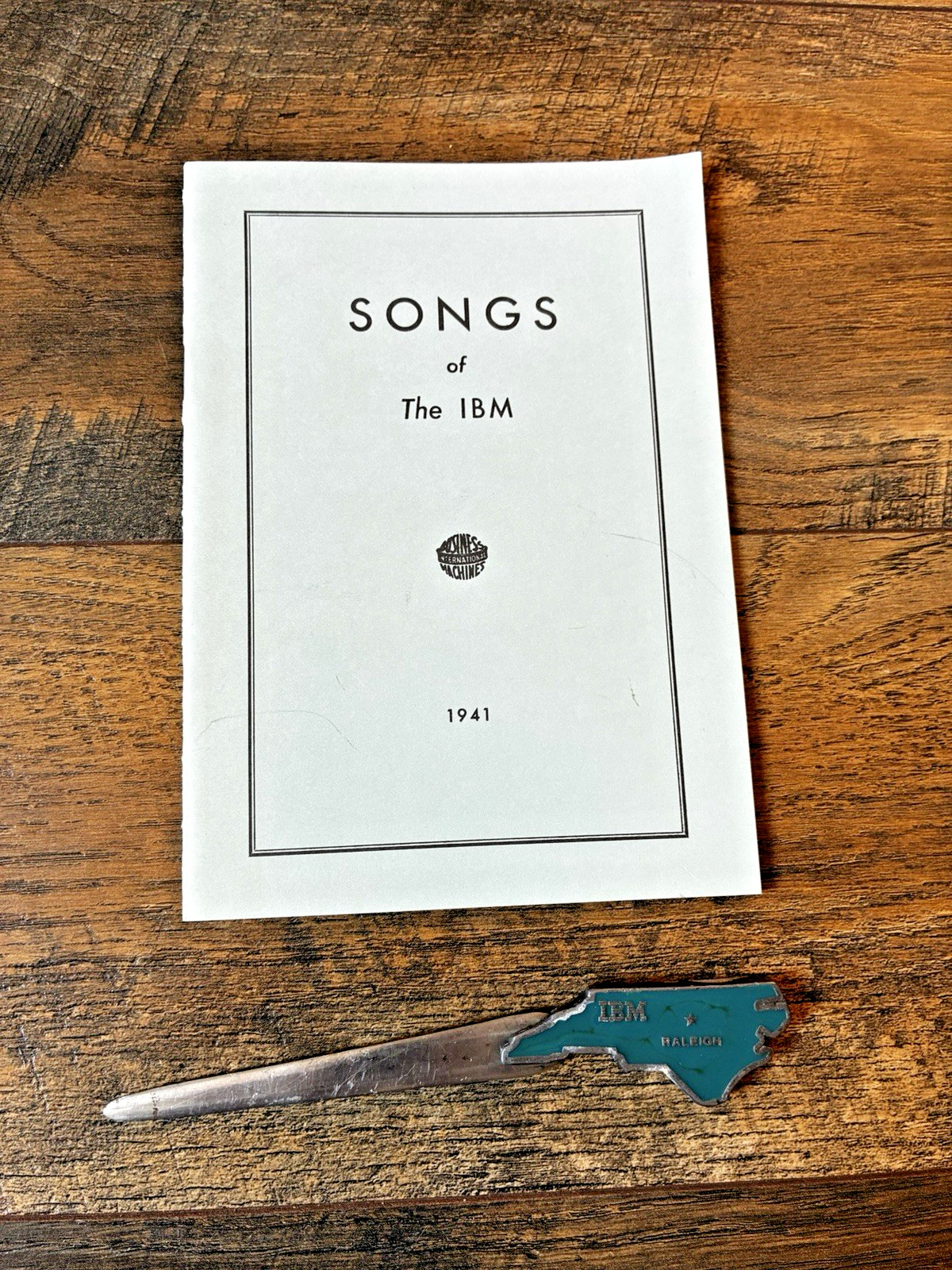 Vintage IBM NC Letter Opener Songs of The IBM 1941