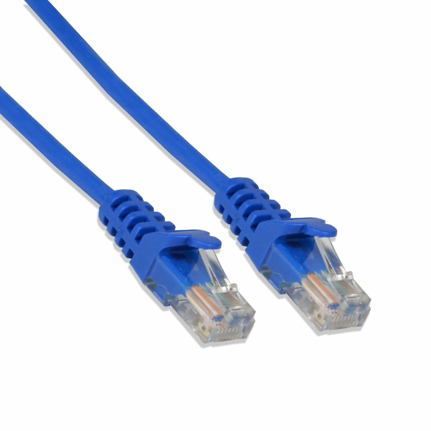 7ft Cat6 Cable Ethernet Lan Network RJ45 Patch Cord Internet Blue (50 Pack)