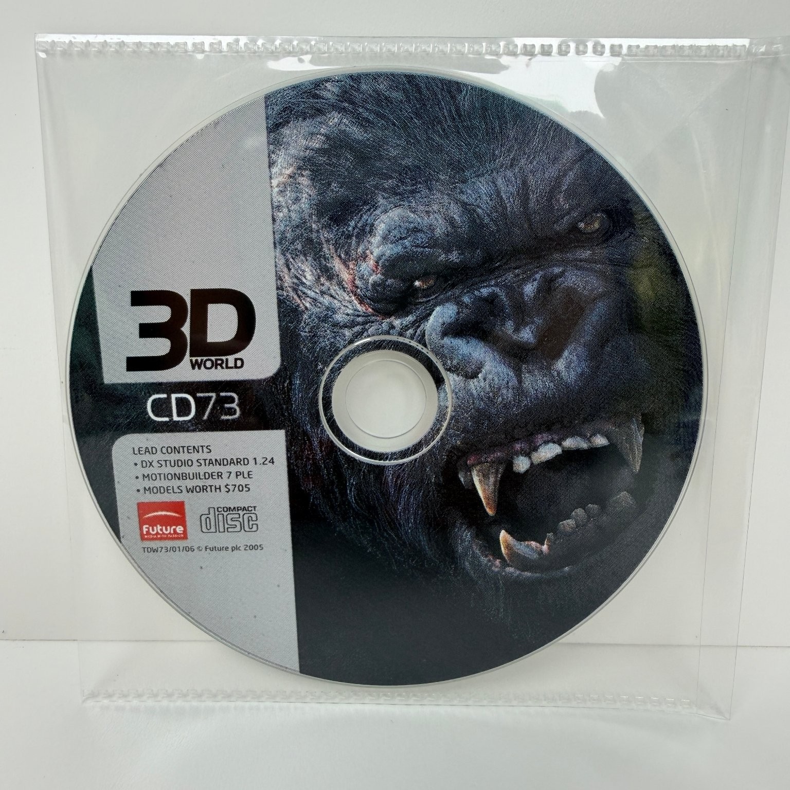 3D World Magazine CD73 Future plc 2005 DX Studio MotionBuilder 7 Kong Vintage