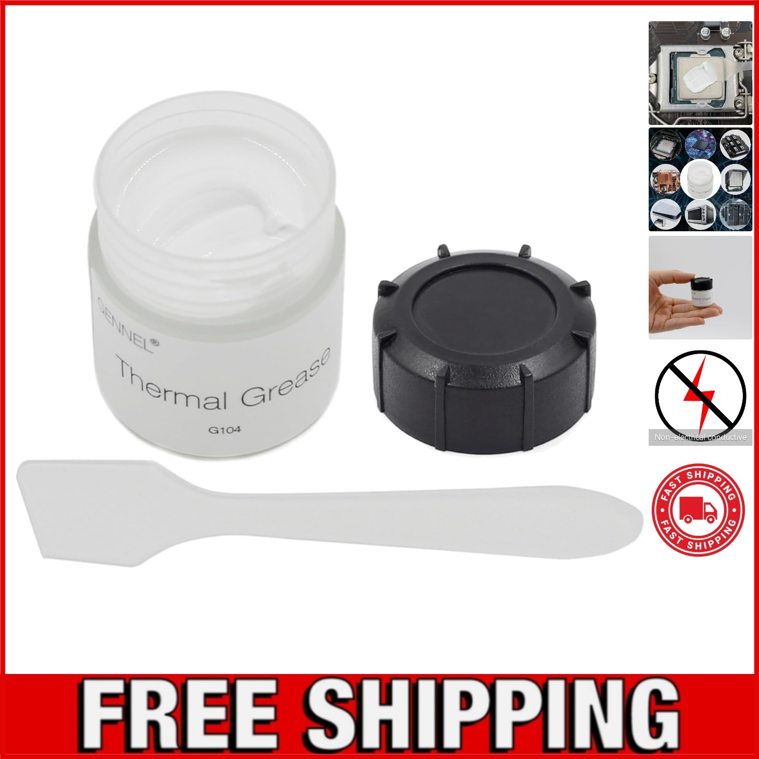 GENNEL 20g White Thermal Conductive Compound Grease Heat Sink Paste