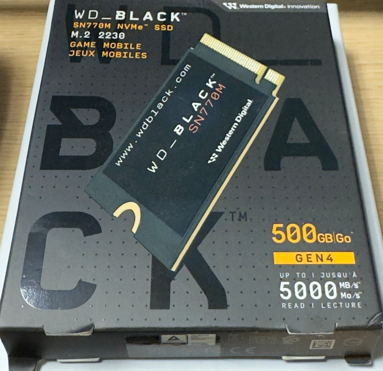 WD_BLACK SN770M 500GB NVMe PCIe Gen4 M.2 2230 Internal SSD WDBDNH5000ABK