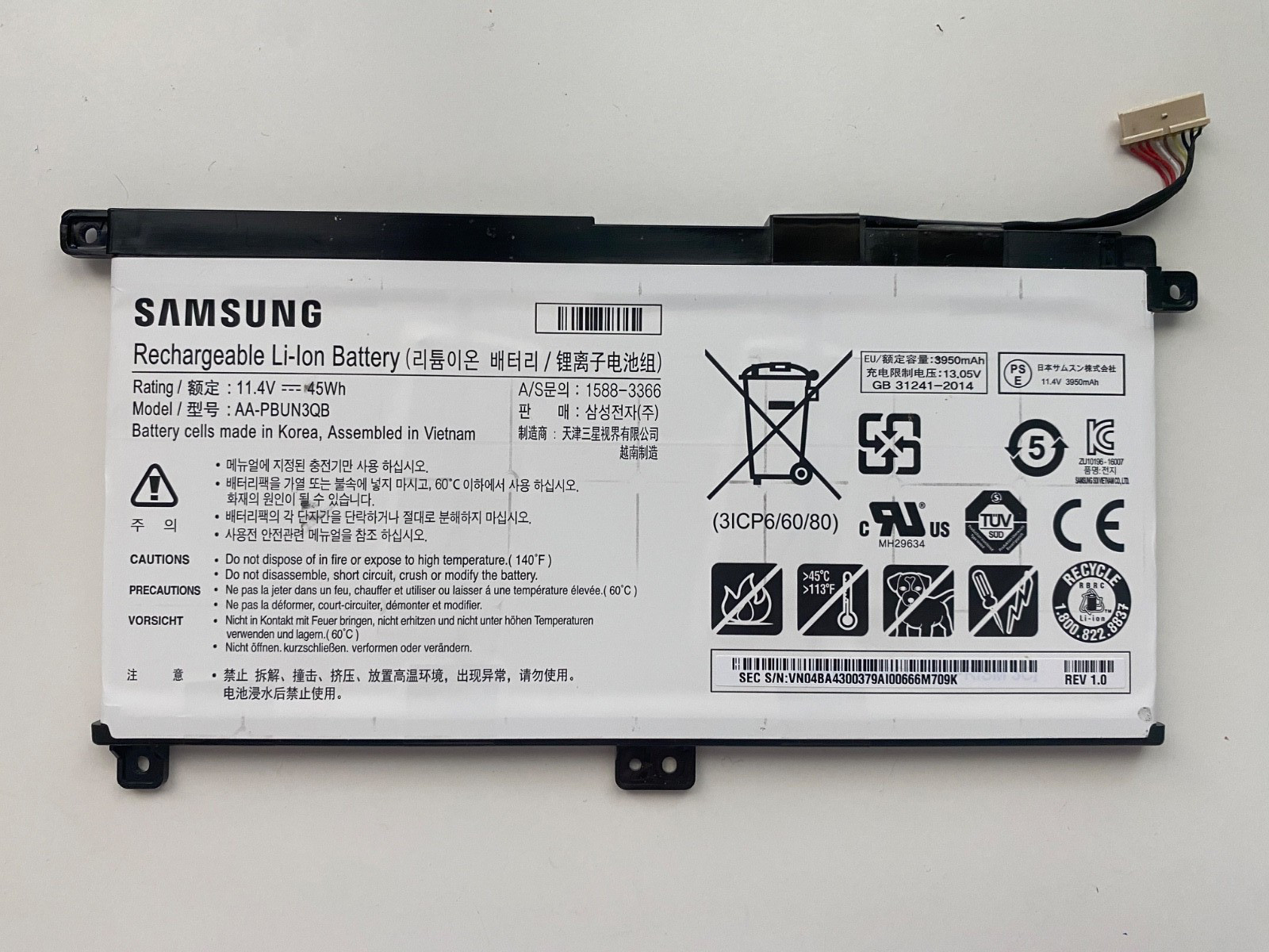 GENUINE Samsung AA-PBUN3QB Battery for Samsung 8500GM 810G5M NP800G5M 3500EL-X02