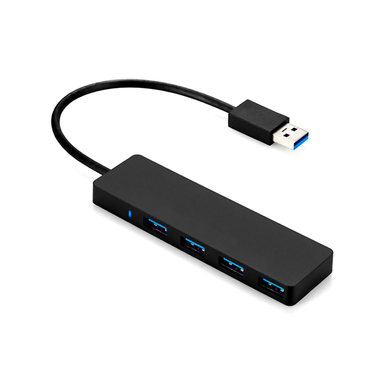 4-Port Ultra-Slim Data USB 3.0 Hub Adapter Data Super Speed Mac PC Laptop HDD
