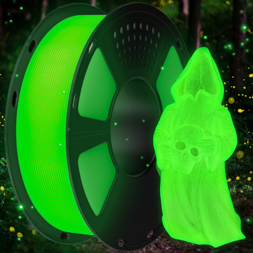 Geeetech 3D Printer Filament PLA Glow In The Dark Luminous Glow Green 1KG 1.75mm