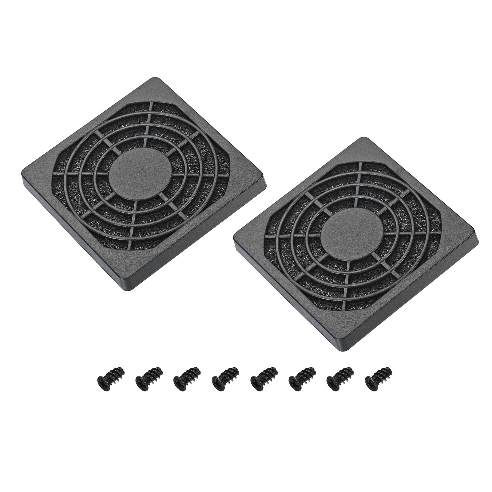 2Pcs 60mm Cooling Fan Filter w Screw REPAIR ABS Ventilator Grill Guard