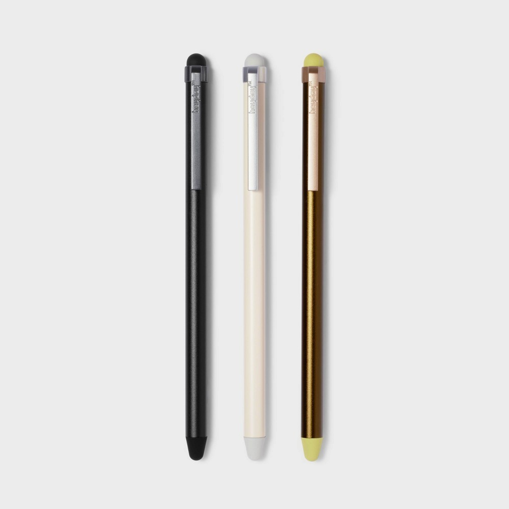Stylus Pen 3pk - Heyday™ Black/Olive/Stone White