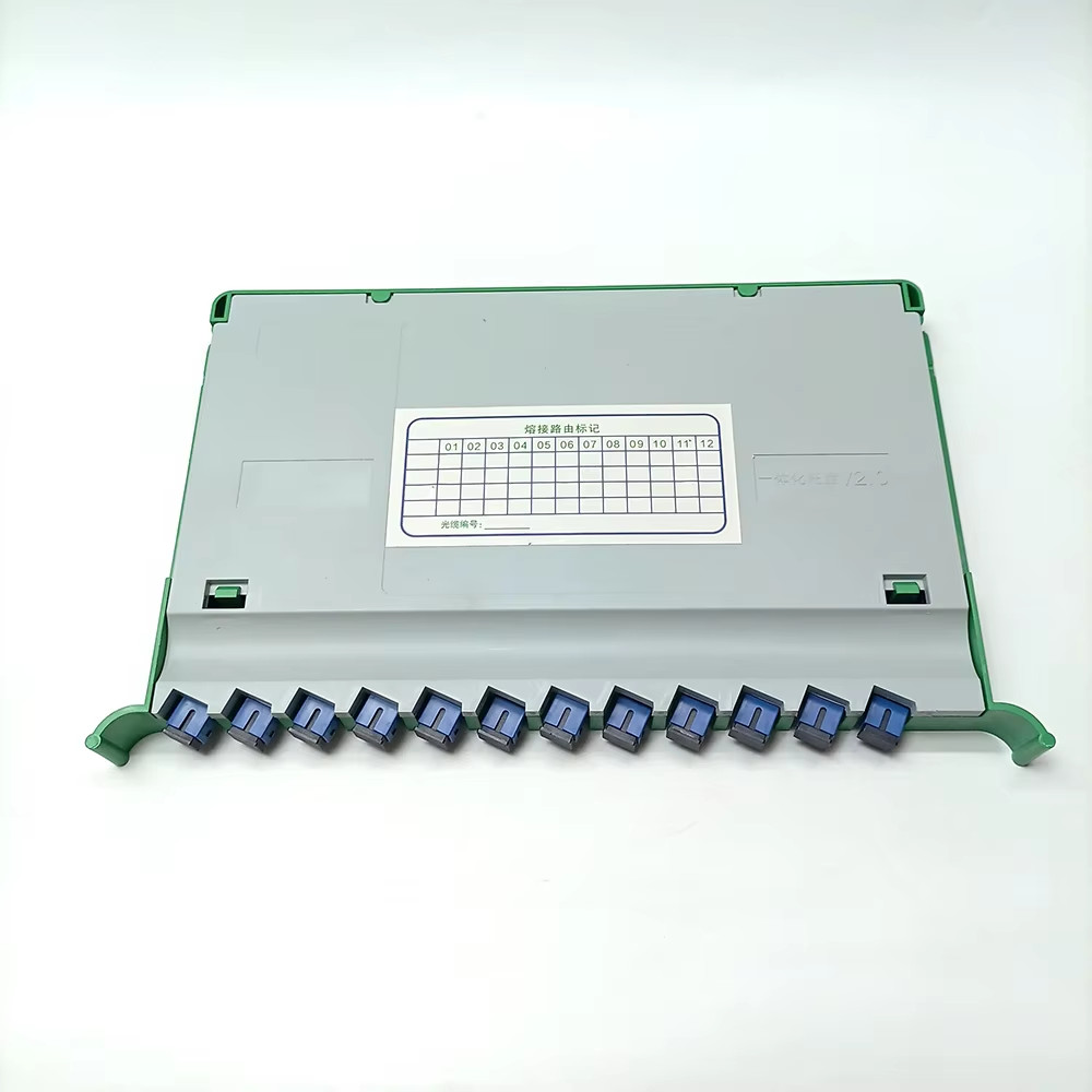 12-core Simplex SC UPC APC Fiber Optic Patch Panel 12 Core ODF Fusion Fiber Tray