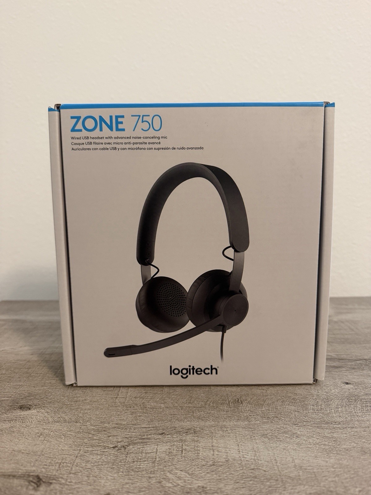 Brand New Sealed Logitech Zone 750 Wired USB-C Headset Noise Cancelling Mic