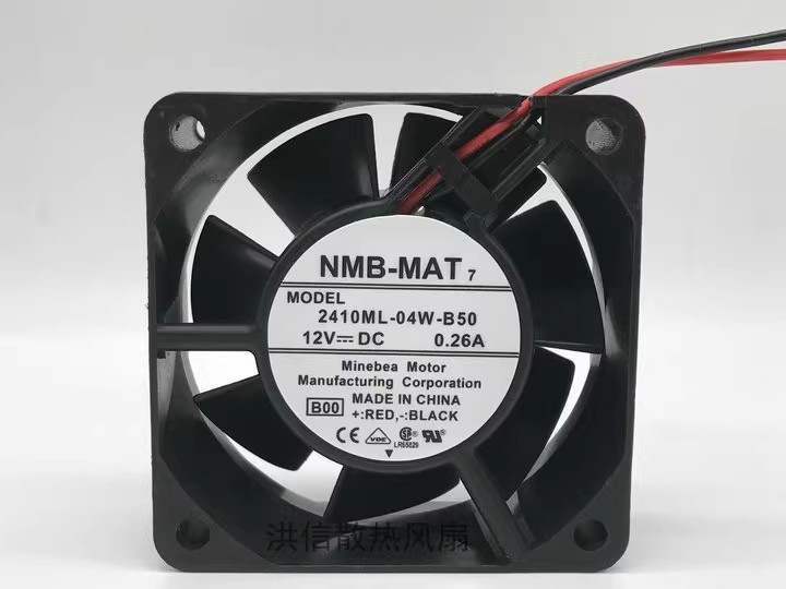 NMB 2410ML-04W-B50 DC12V 0.26A 60*60*25MM 2-Wire Cooling Fan