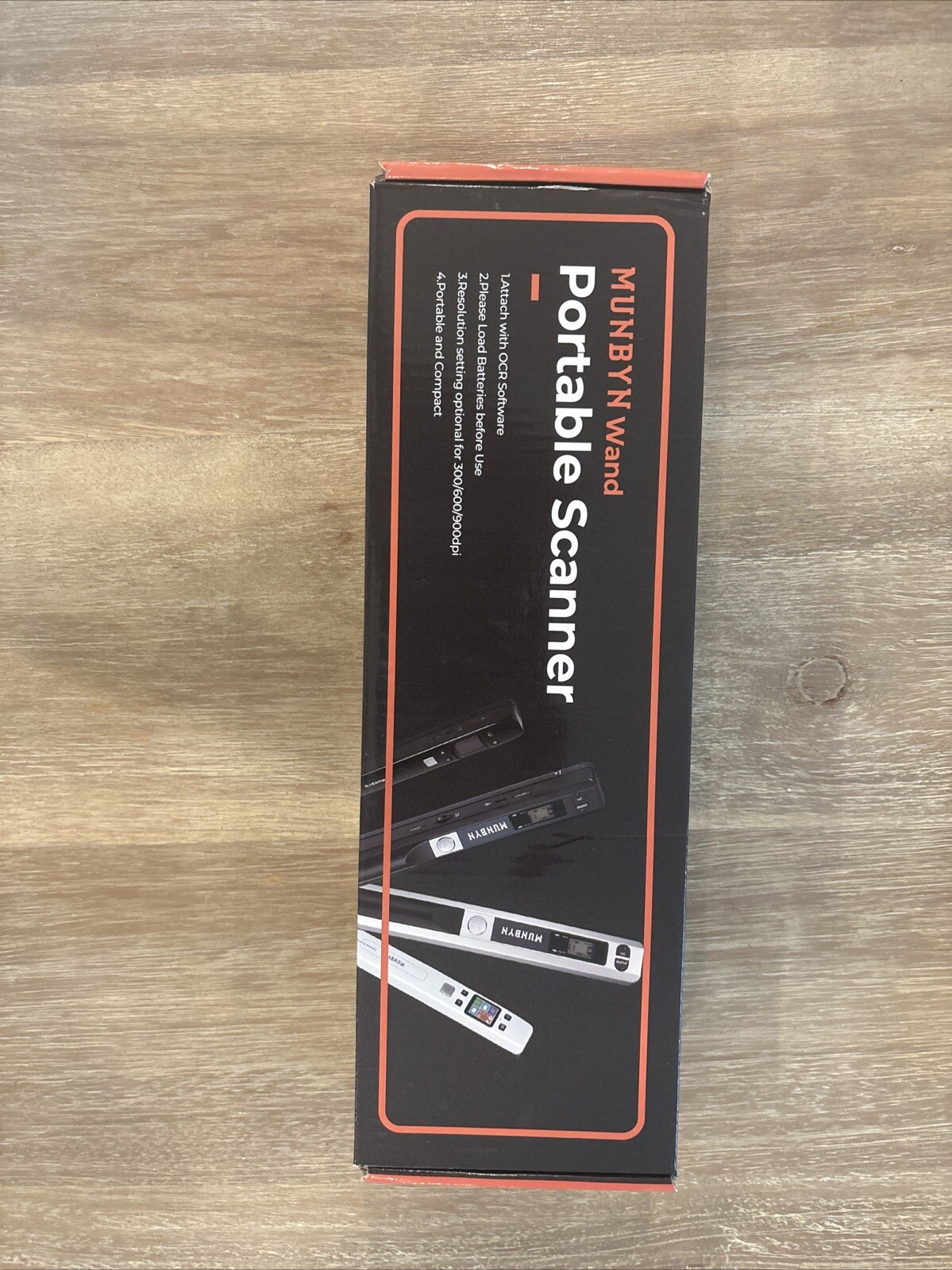 Munbyn Wand Portable Scanner MU-IDS001-Bk Open Box Black