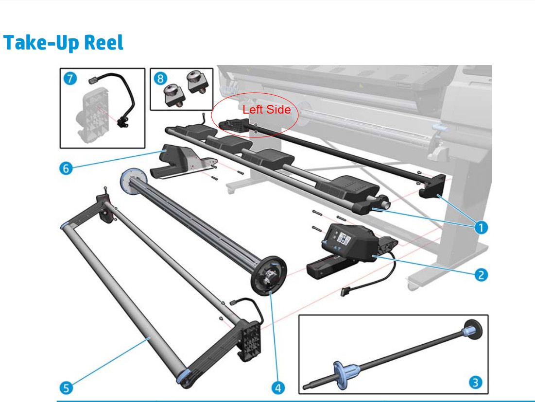 Left - Right Mount kit of Deflector B4H70-67095  HP Latex  310 330 360 370 365