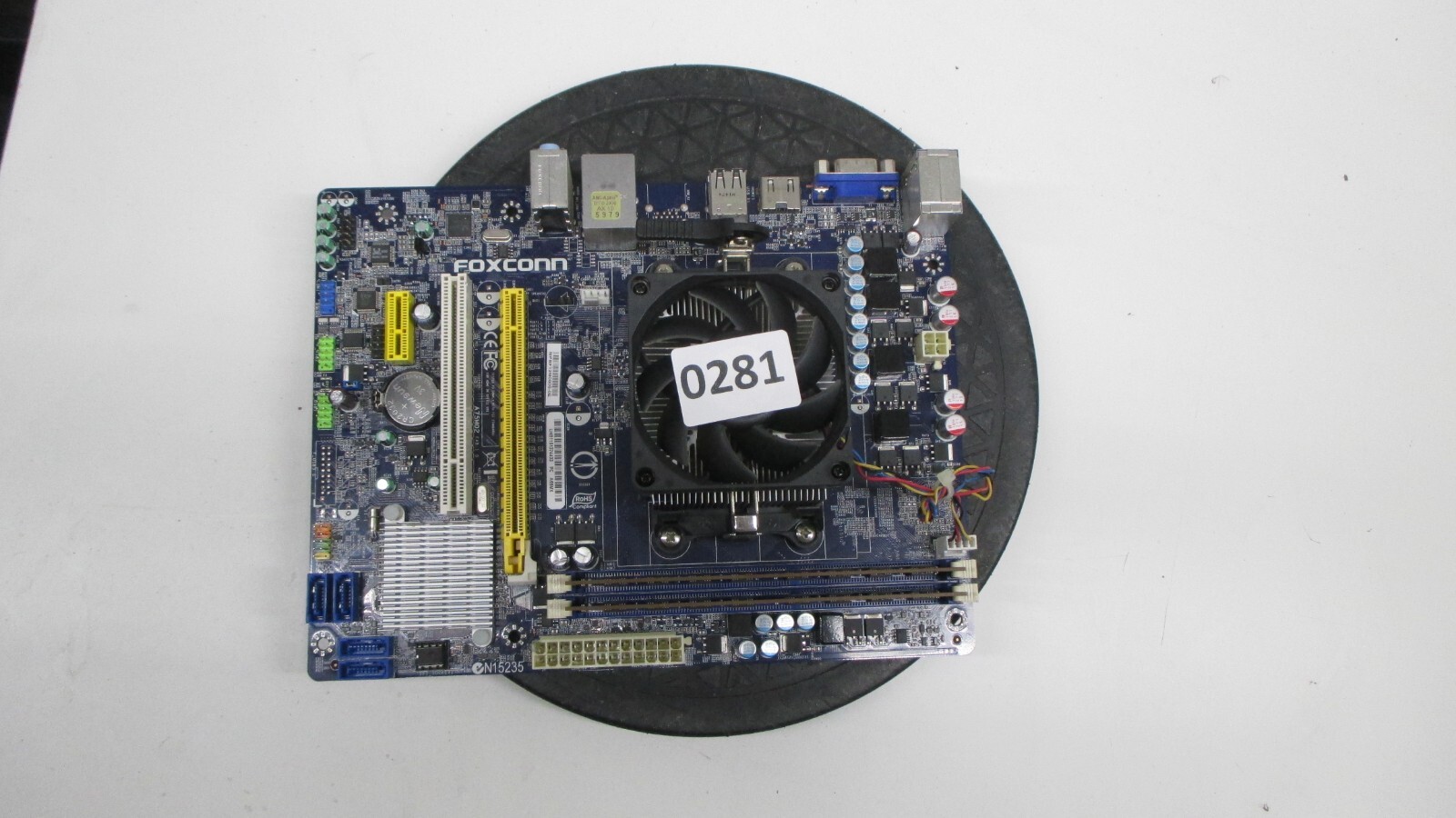 FOXCONN A75M02 Motherboard w/ AMD A6-3650 4GB Ram - No I/O Shield