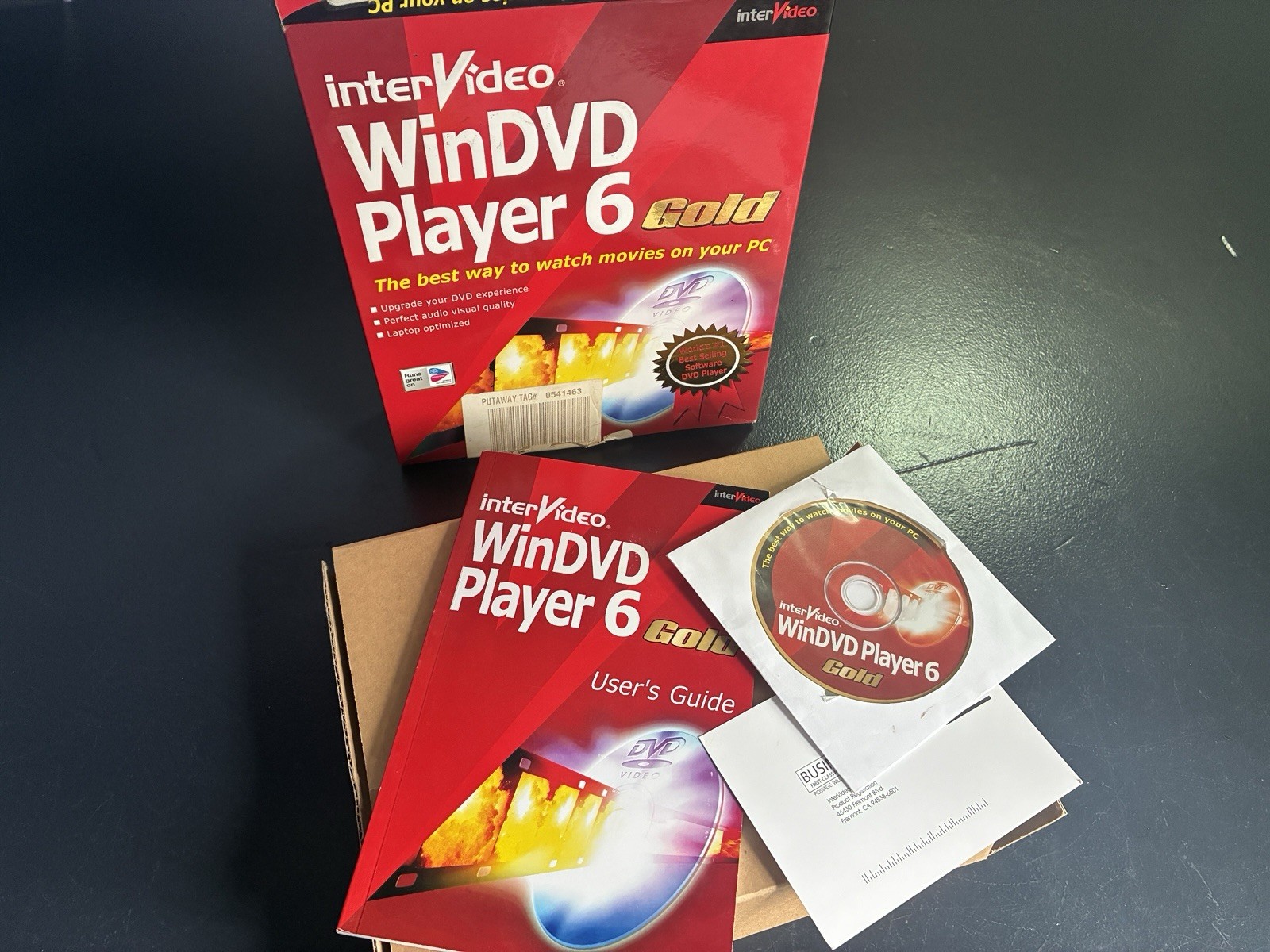 InterVideo WinDVD 6 Gold DVD Player Software PC Windows Disc Manual Box