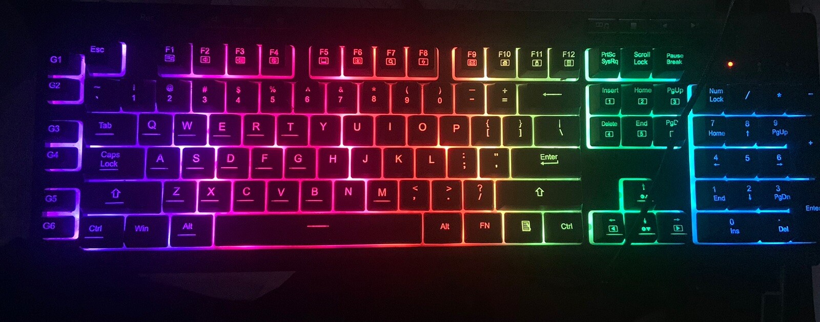 REDRAGON K512 SHIVA RGB BACKLIT MEMBRANE GAMING KEYBOARD WITH MULTIMEDIA KEYS