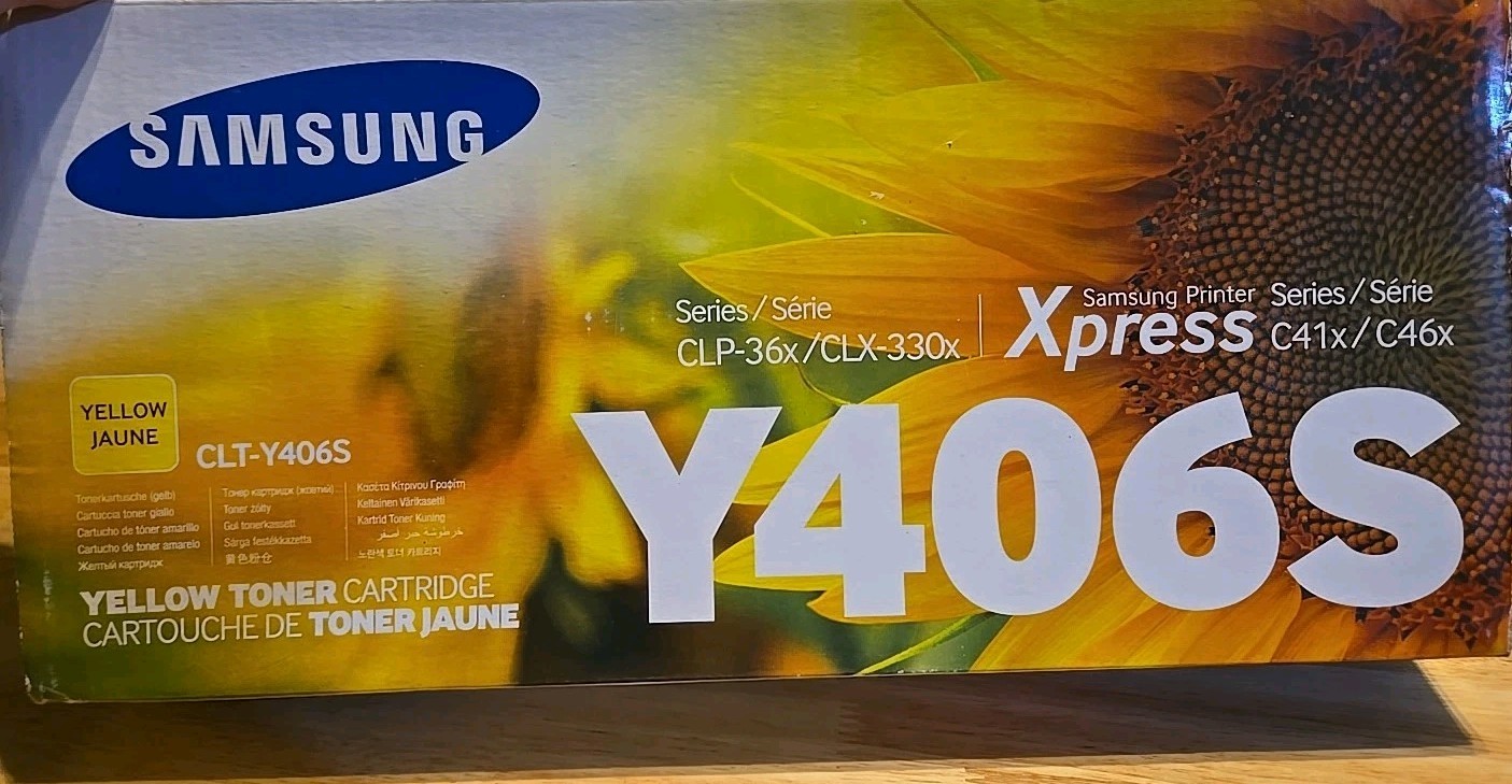 Genuine Samsung CLT-Y406S/XAA Yellow Laser Toner