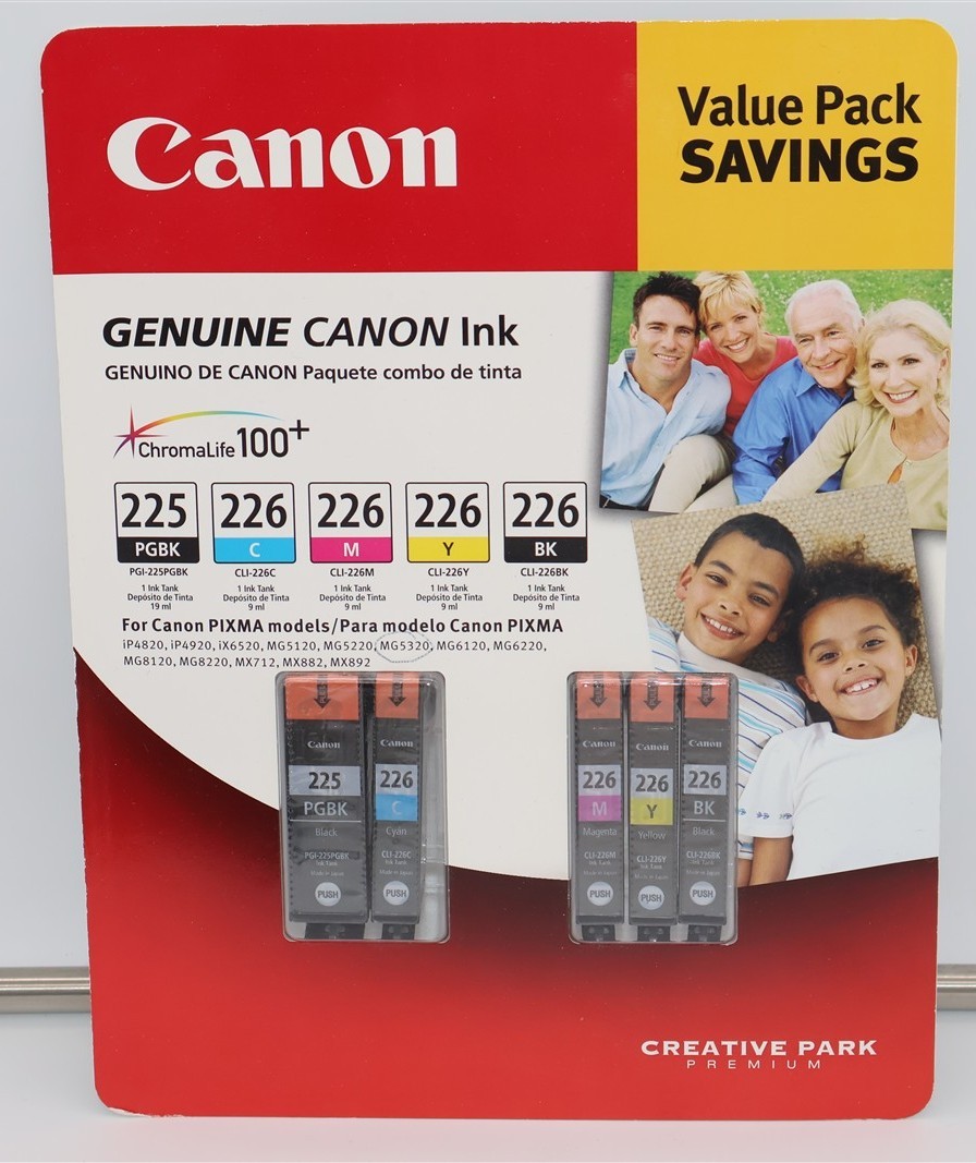 Canon PIXMA PGI-225 PGBK CLI-226 C M Y BK Ink Cartridge Sealed OEM Genuine NIB