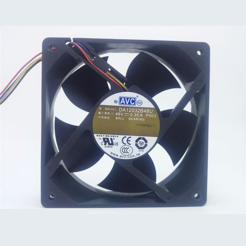 1PCS AVC DA12032B48U 12032 48V 0.35A Dual-Ball Bearing Cooling Fan