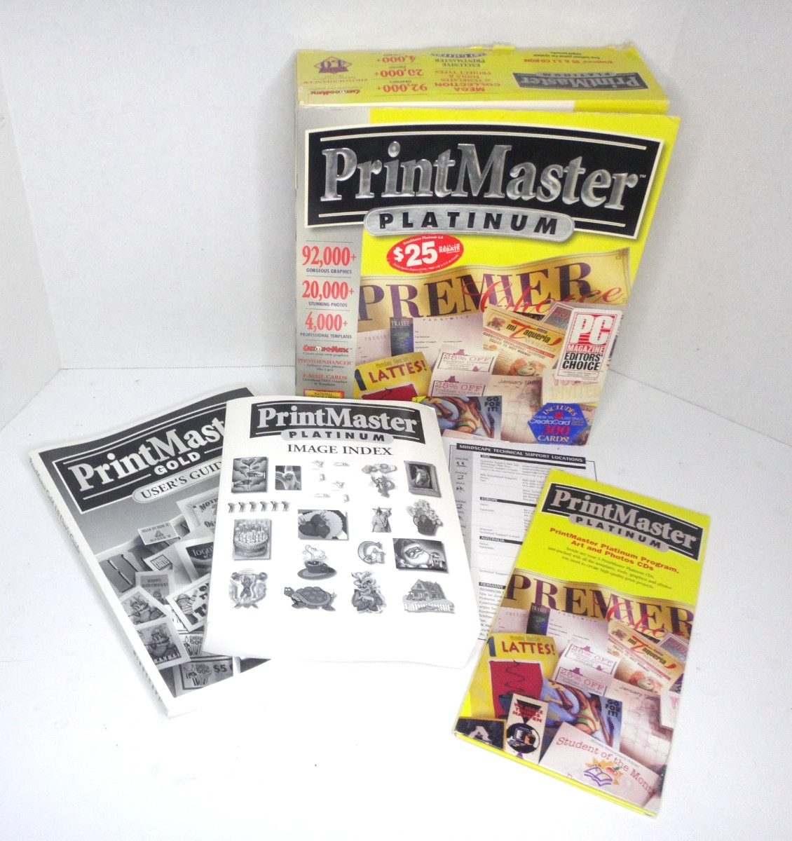 VINTAGE Mindscape PrintMaster Platinum 6 CD Graphic Clip Art Software Windows PC