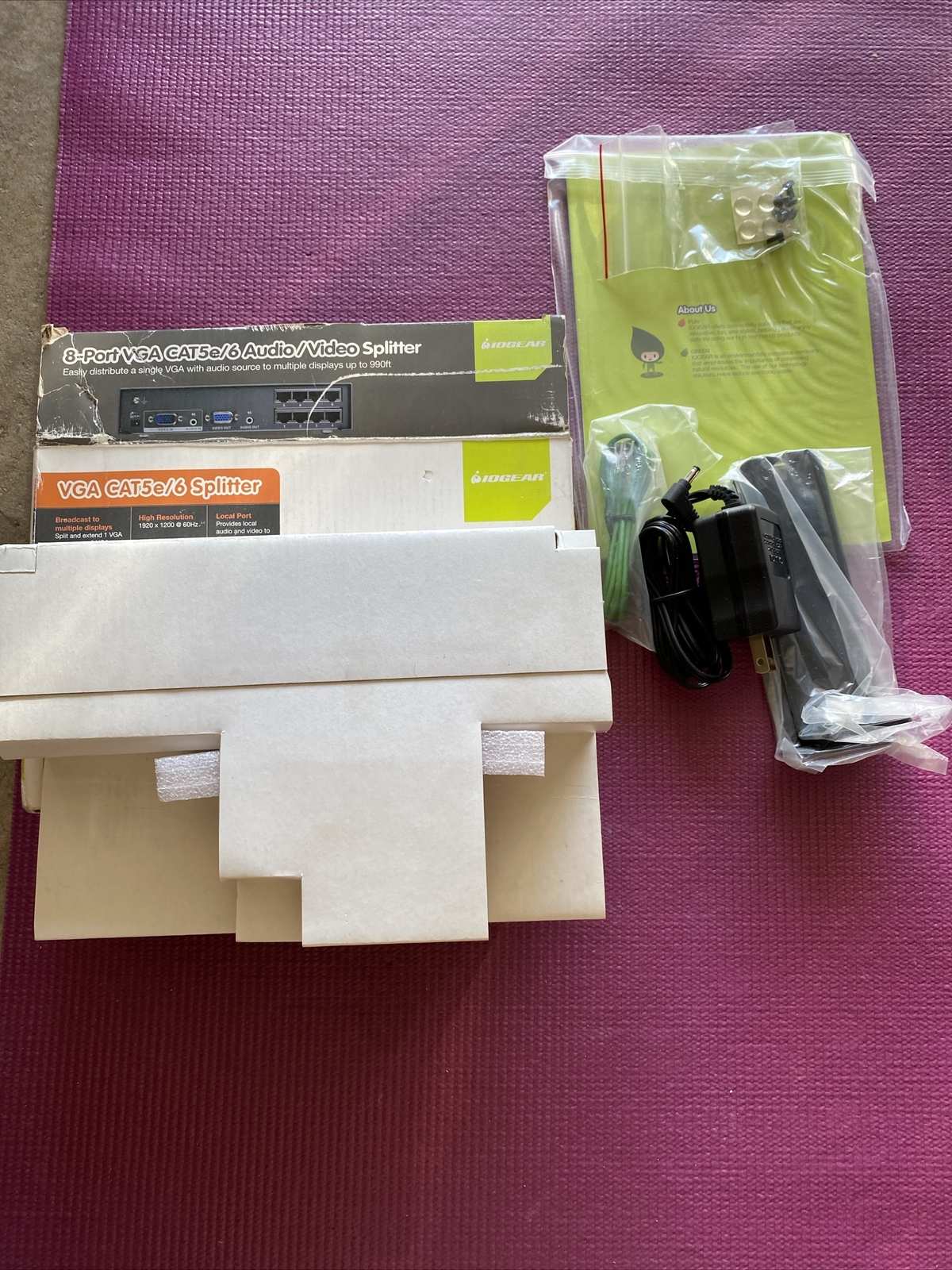 GVS148TX SPLITTER & TRANSMITTER IOGEAR 8-Port VGA CAT5e/6 Audio Video