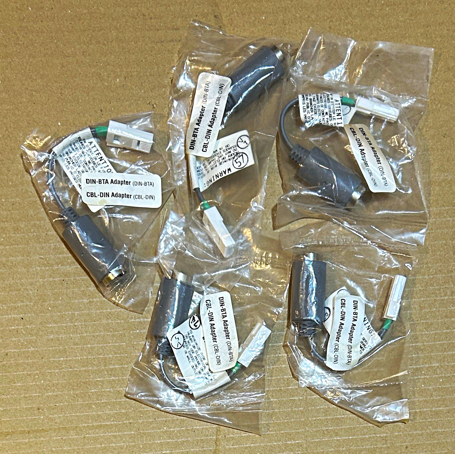 Lot of 5 New Vernier DIN-BTA Adapters CBL-DIN Legacy Sensor Interface Bundle