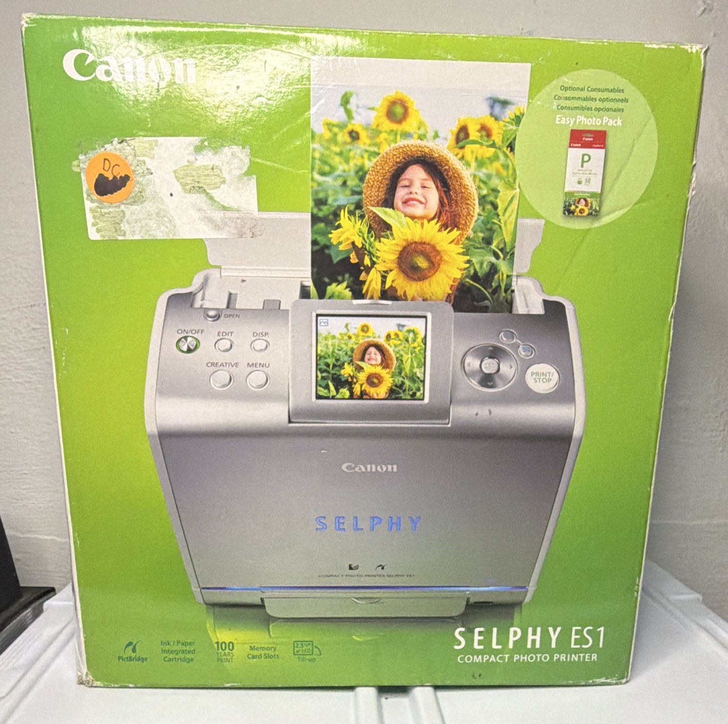 Canon Selphy ES1 Dye-Sub Color Photo Printer 300x300 DPI Portable USB 4x6