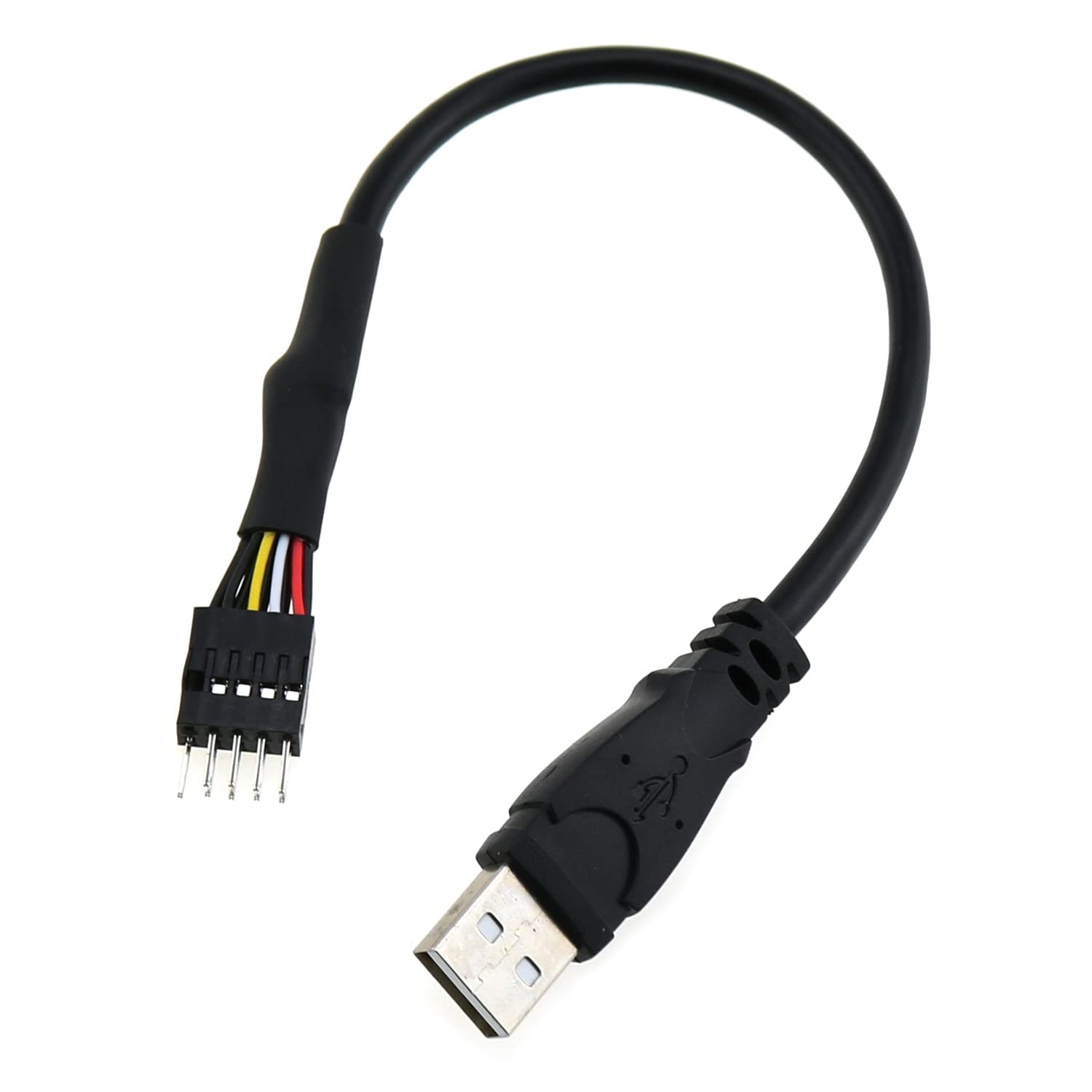 9Pin USB to USB Motherboard Header Cable Black 9-Pin USB IDC Dupont Male Header