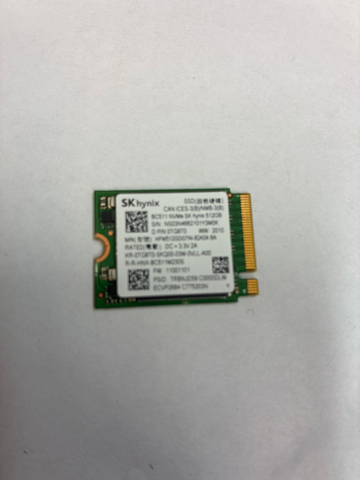 🔥 SK Hynix BC511 HFM512GD3GX013N 512GB M.2 2230 NVMe Internal SSD