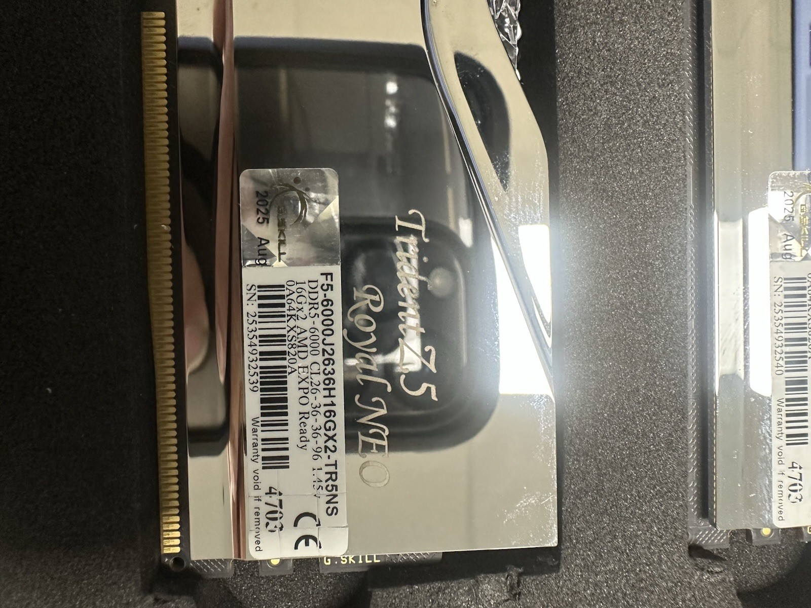 G. Skill Trident Z5 Royal Neo Series 32GB DDR5 6000 CL26 1.4V 2x16GB