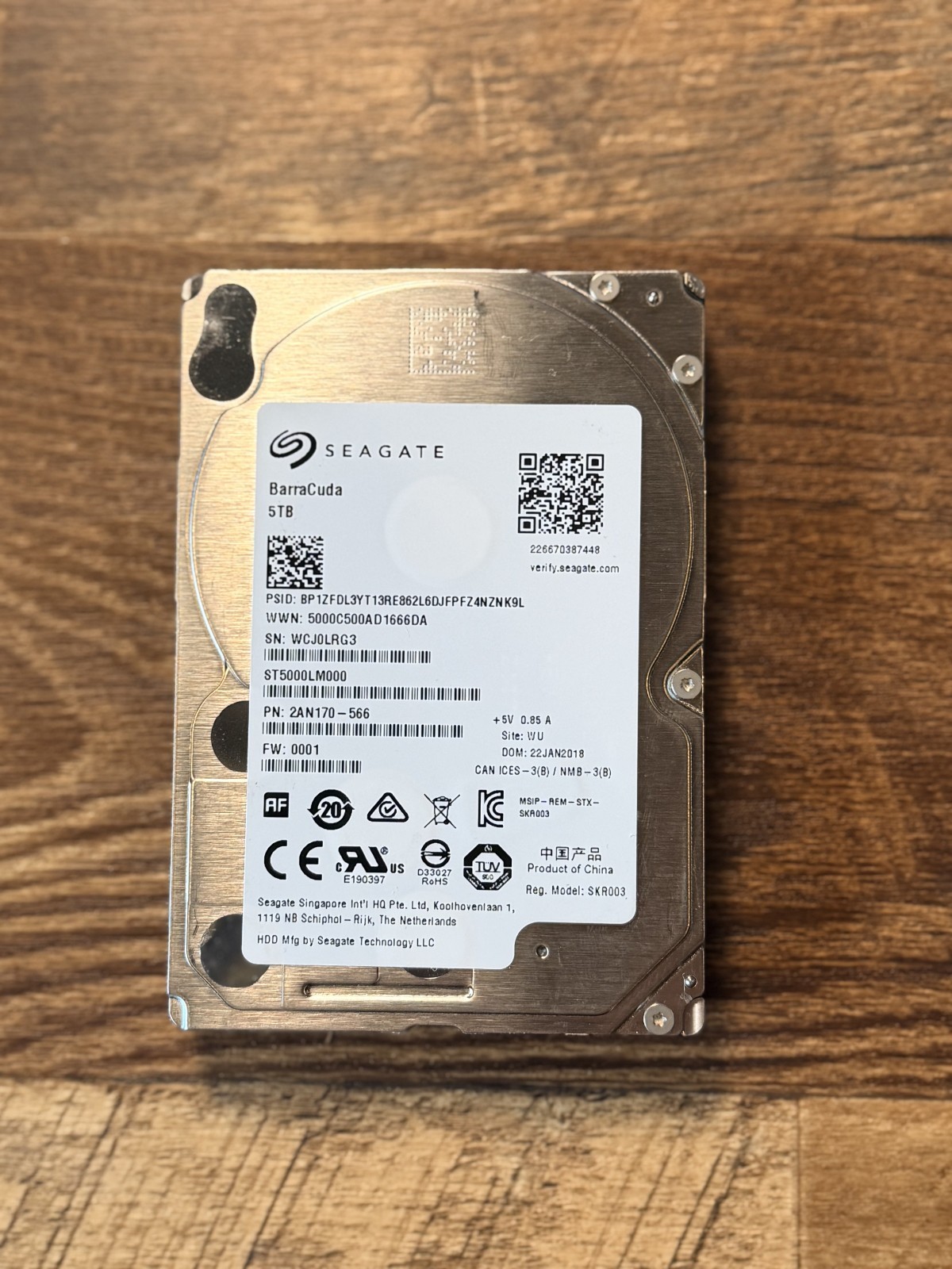Seagate BarraCuda 5TB 2.5" 15mm SATA HDD ST5000LM000 100% Health Tested