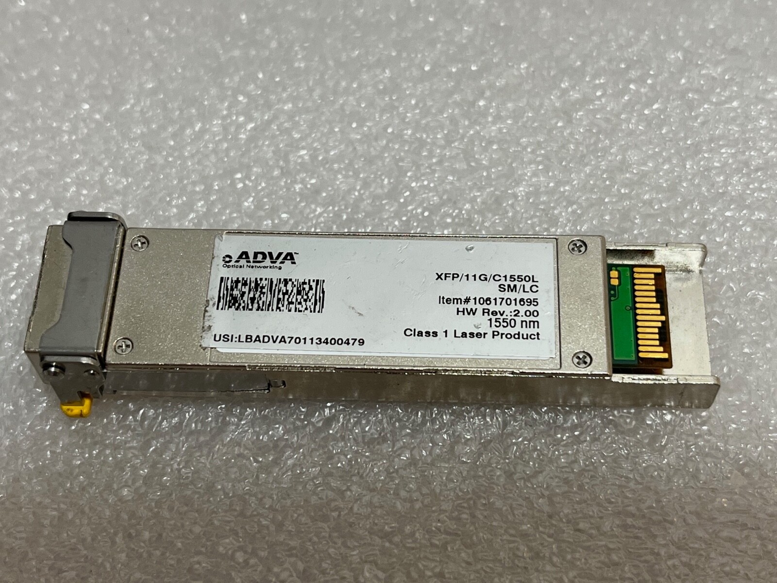 ORIGINAL ADVA 1061701695 XFP/11G/C1550L SM/LC 1550nm HW REV:2.00