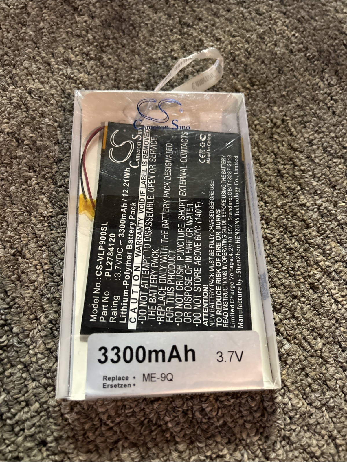 Battery for Visual Land ME-9Q Prestige Elite 9Q 9" PL2784120 Tablet CS-VLP900SL