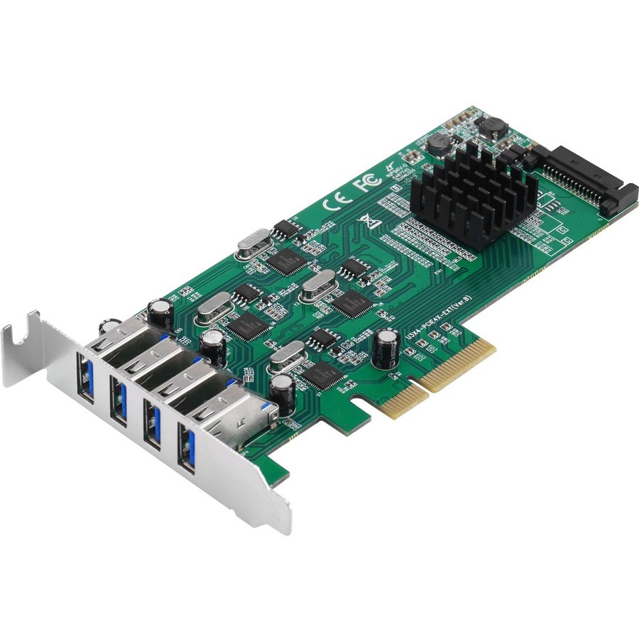 SIIG 4-Port USB 3.0 PCIe Card with 4 Dedicated 5Gbps Channels (USB 3.2 Gen 1) -