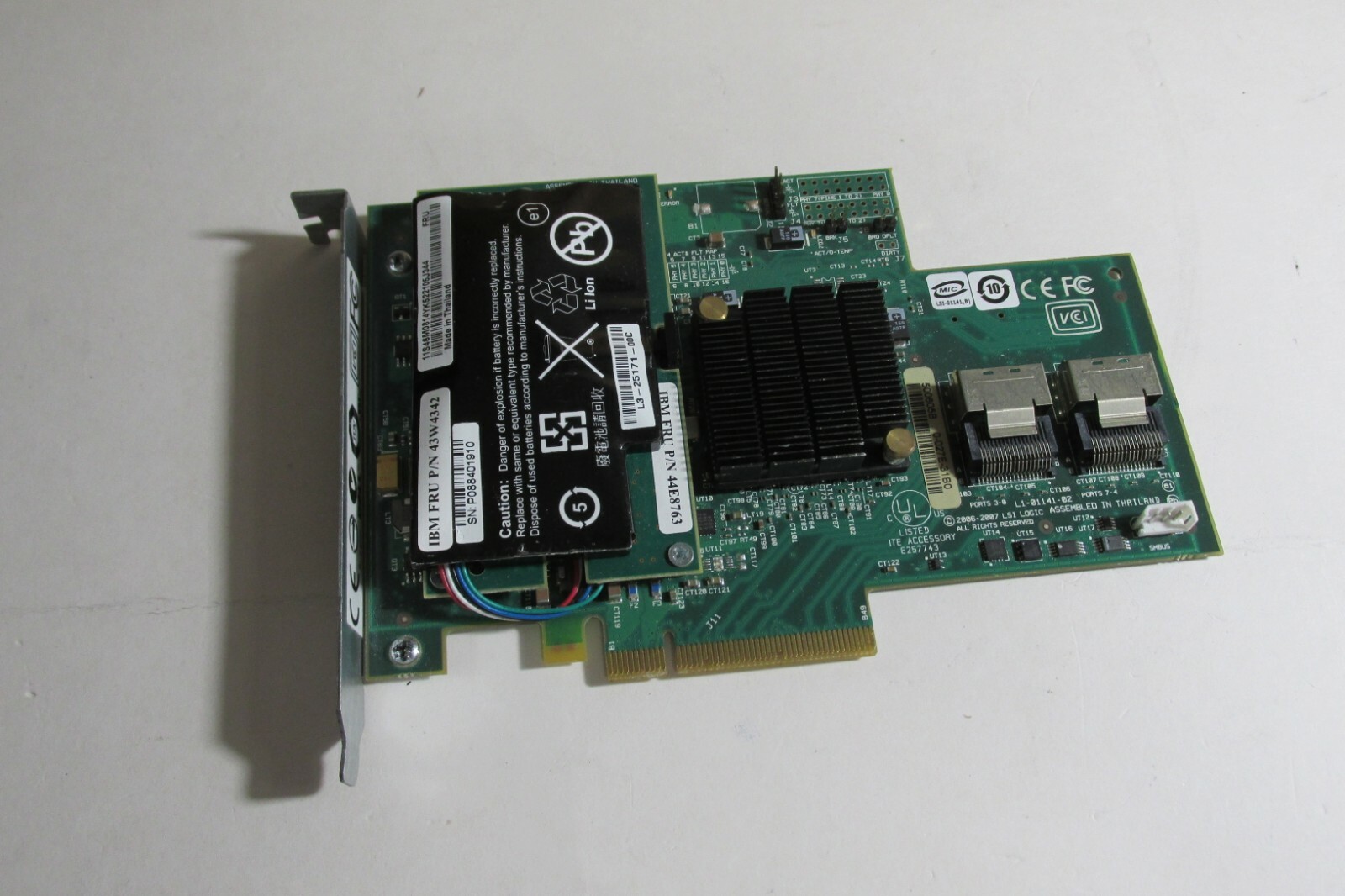 L3-01141-02D IBM Server raid-Mr10I SAS SATA 8708E Adapter w/ Battery