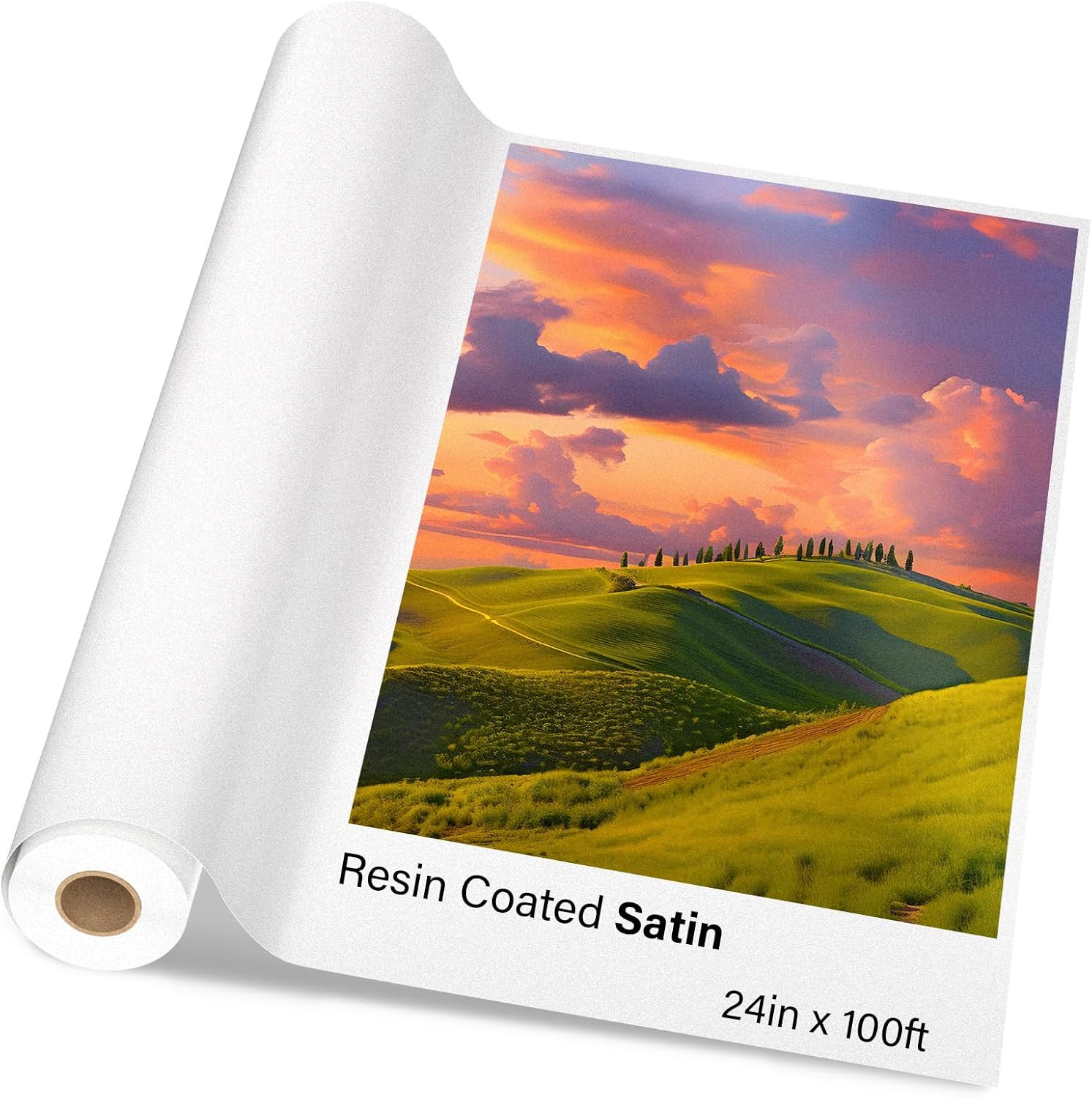Rcdepot1-1 X Premium RC Satin Photo Paper Roll 24 Inch X 100 Ft Wide Format Inkj
