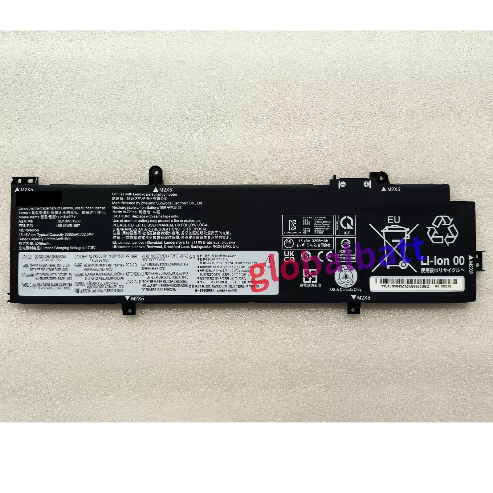 New Genuine L21D4P71 Battery for Lenovo ThinkPad T14 P14s Gen3 L21M4P71 L21L4P71