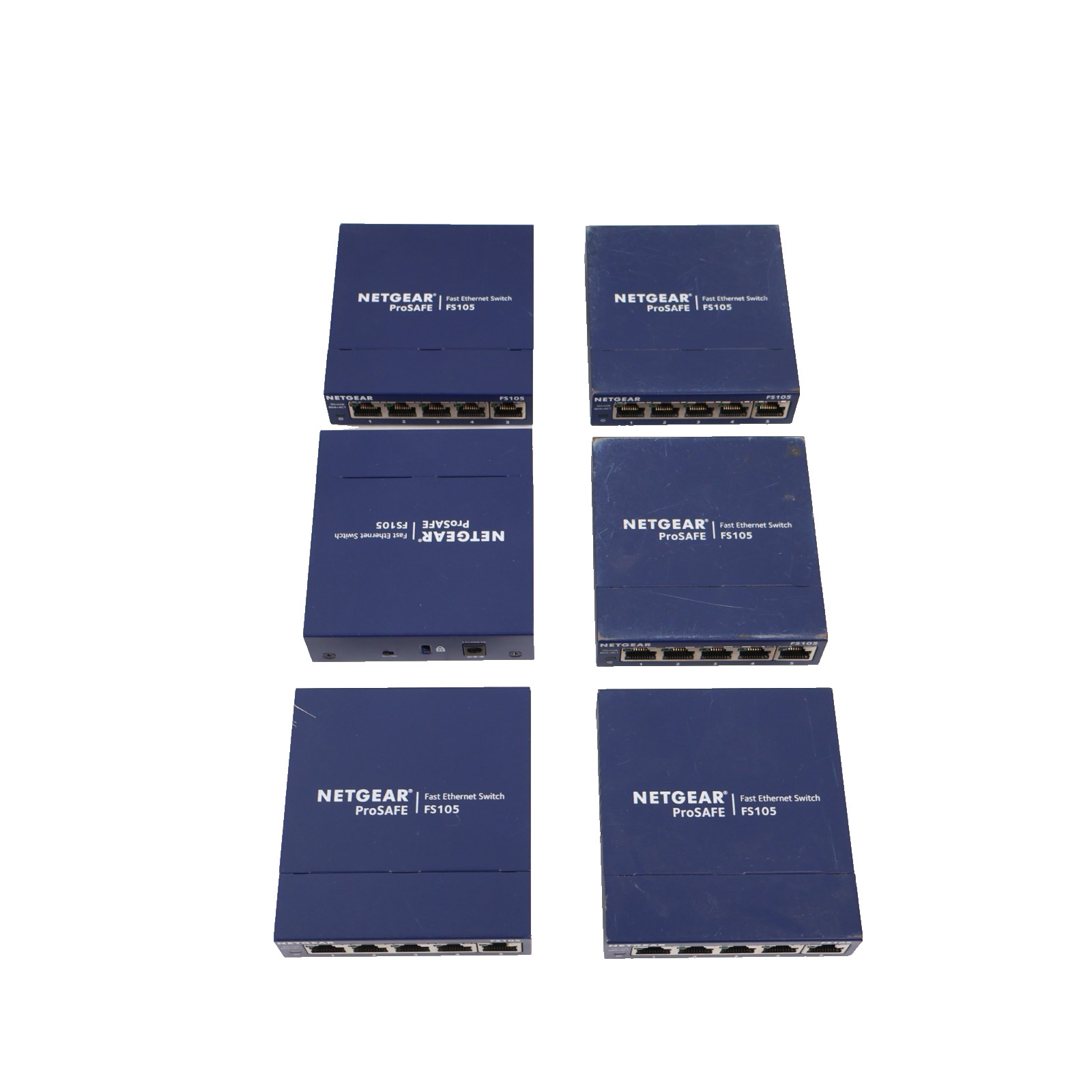 SEE NOTES 6 X NETGEAR ProSafe FS105 5-Ports 10/100 Ethernet Desktop Switch