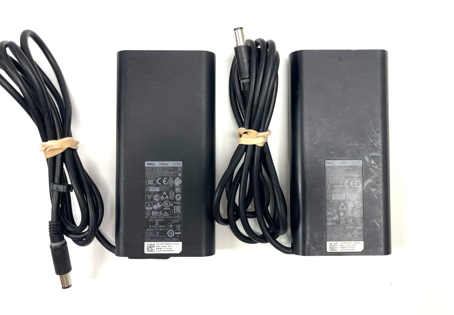 Lot Of 2 Genuine Dell 180W Slim AC Power Adapter 19.5V 7.4 mm NO Power Cord