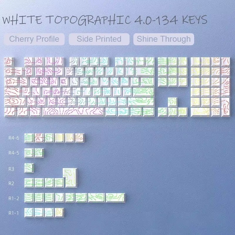 Letter Drive PBT Keycaps Contour 4.0 Side-Lit 97/134 Key Cherry Profile