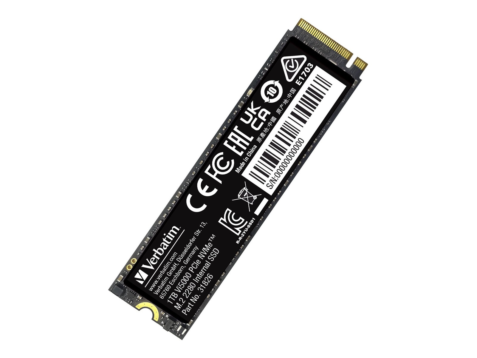 Verbatim Vi5000 SSD 1 TB internal M.2 2280 PCIe 4.0 x4 M.2 2280 31826