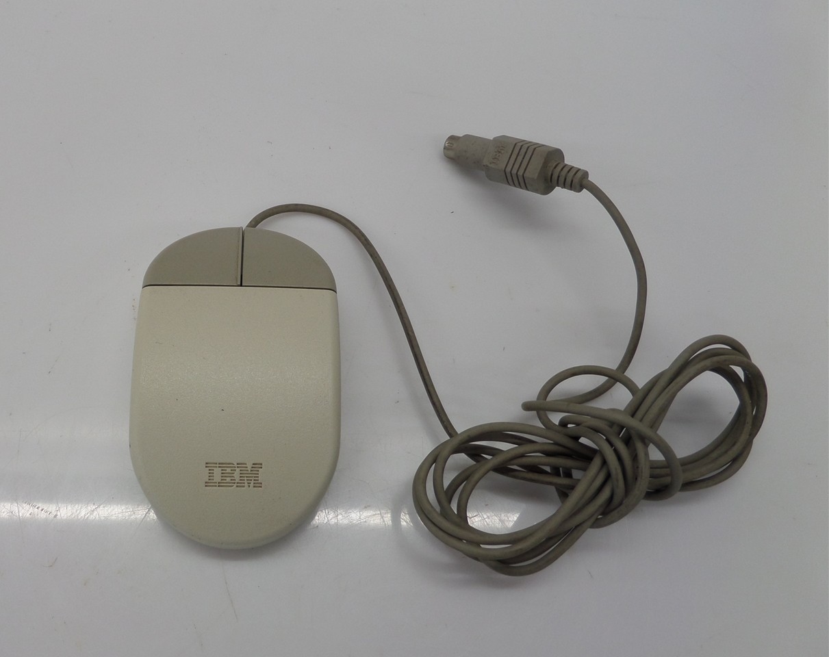 Vintage IBM 2-Button PS/2 Trackball Mouse 96F9275 96F9274