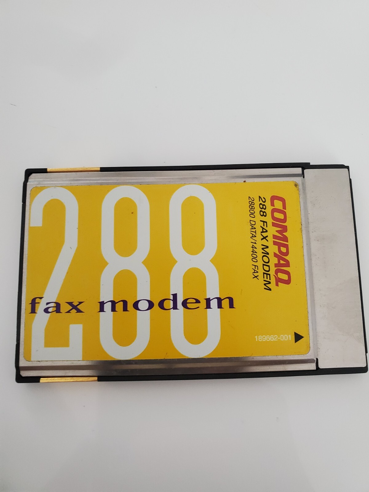 Compaq 288 Fax Modem PCMCIA PC Card  28800 Data 14400 Fax Series 555 189674-003