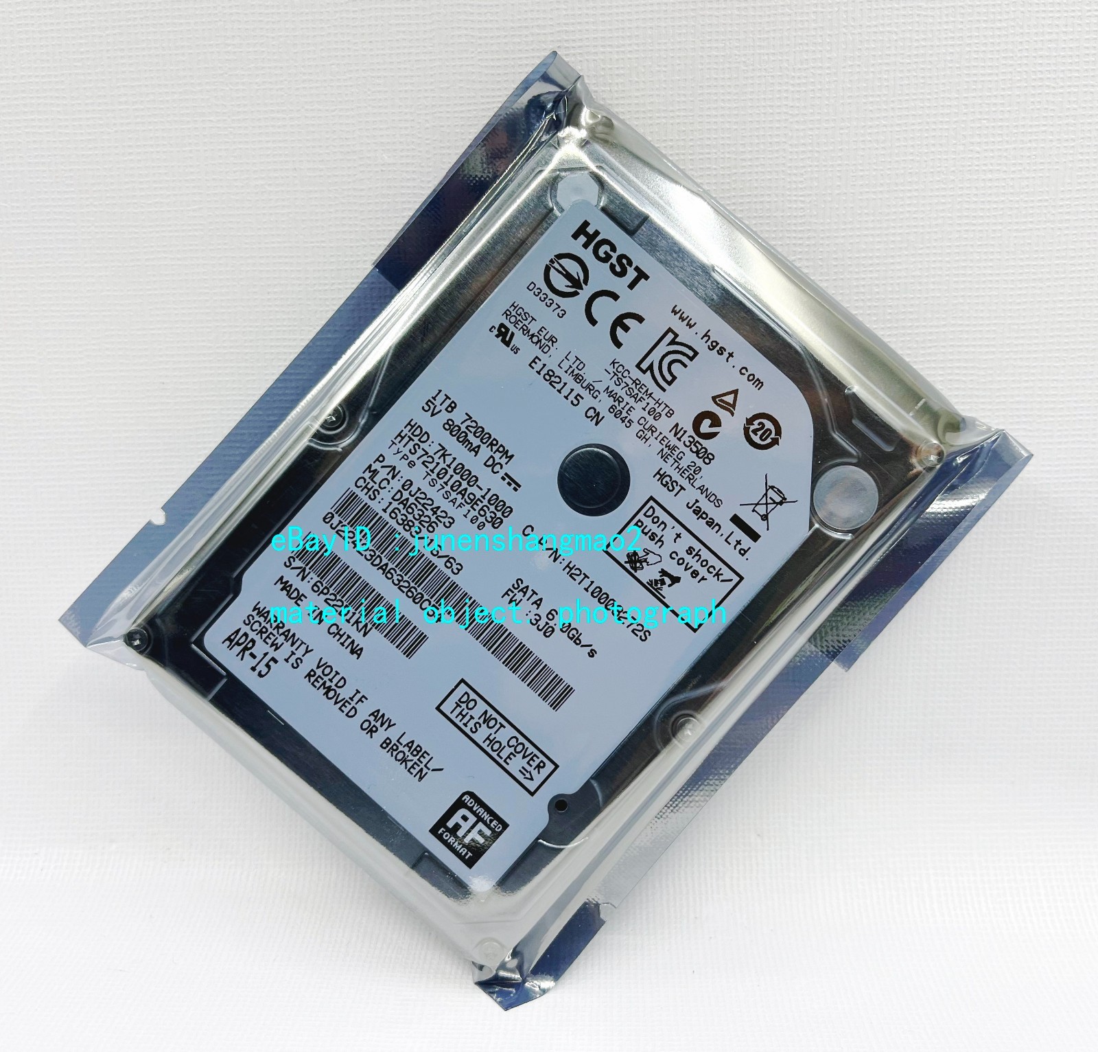 Hitachi 1TB 7200RPM HTS721010A9E630 SATA 2.5 inch notebook HDD